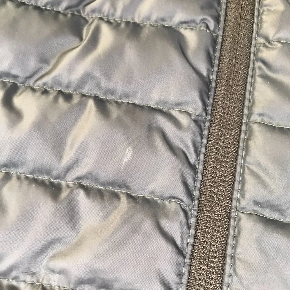 Eddie Bauer Microlight Down Vest Mens XL Gray 650 Fill Insulated Quilted Puffer